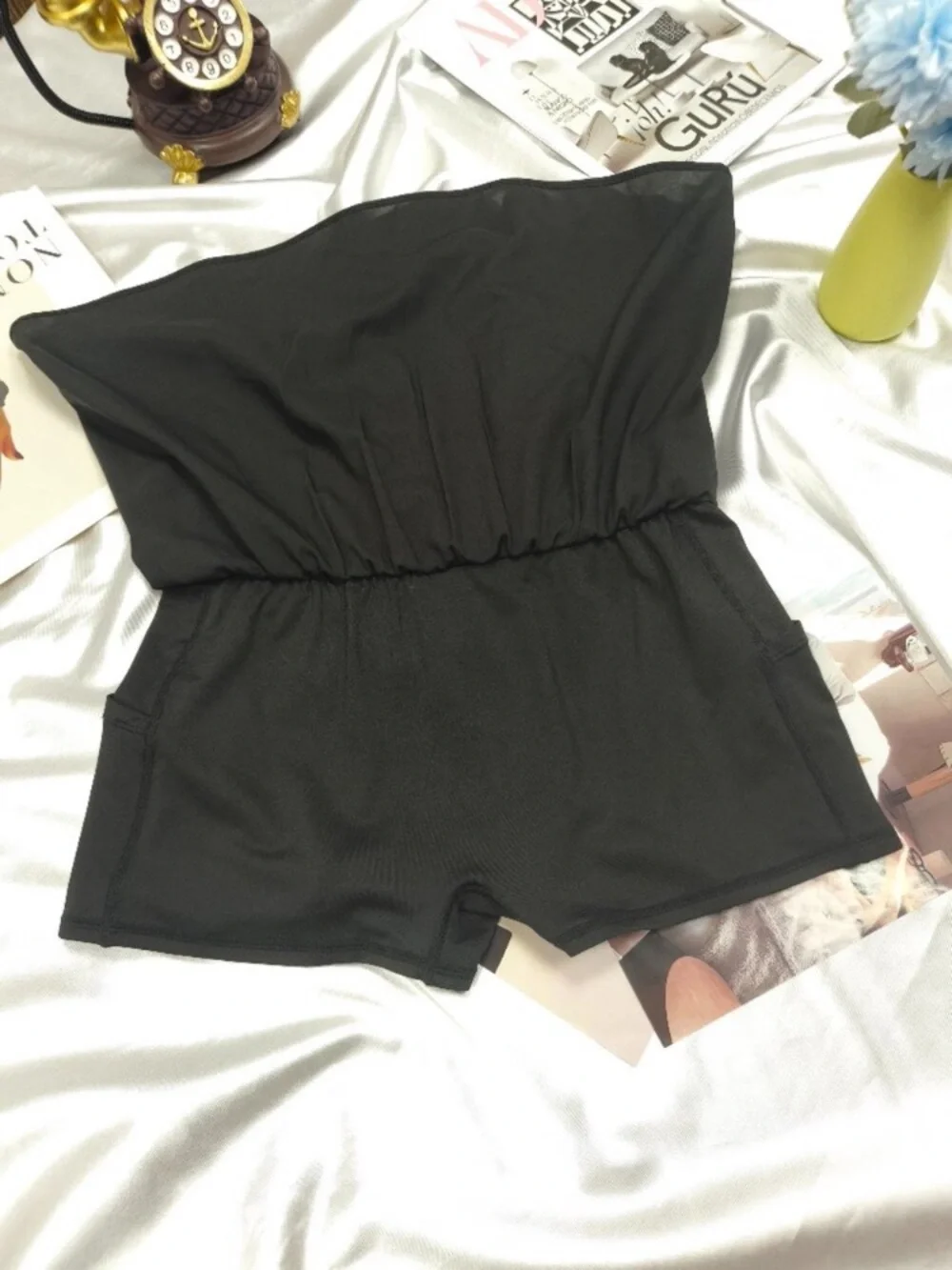 ALO Yoga Black Circle Skater Skirt with Elastic Waist